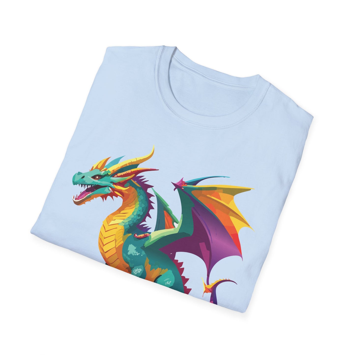 Dragon T Shirt Unisex Short Sleeve Art Design Gildan Softstyle Cotton Tee For Animal Lovers
