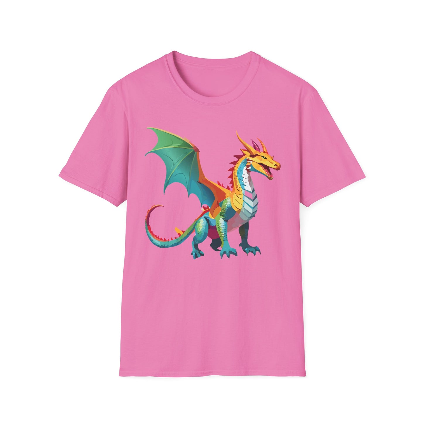 Dragon T Shirt Unisex Animal Design Tee Softstyle Gildan 64000 100 Percent Ring Spun Cotton