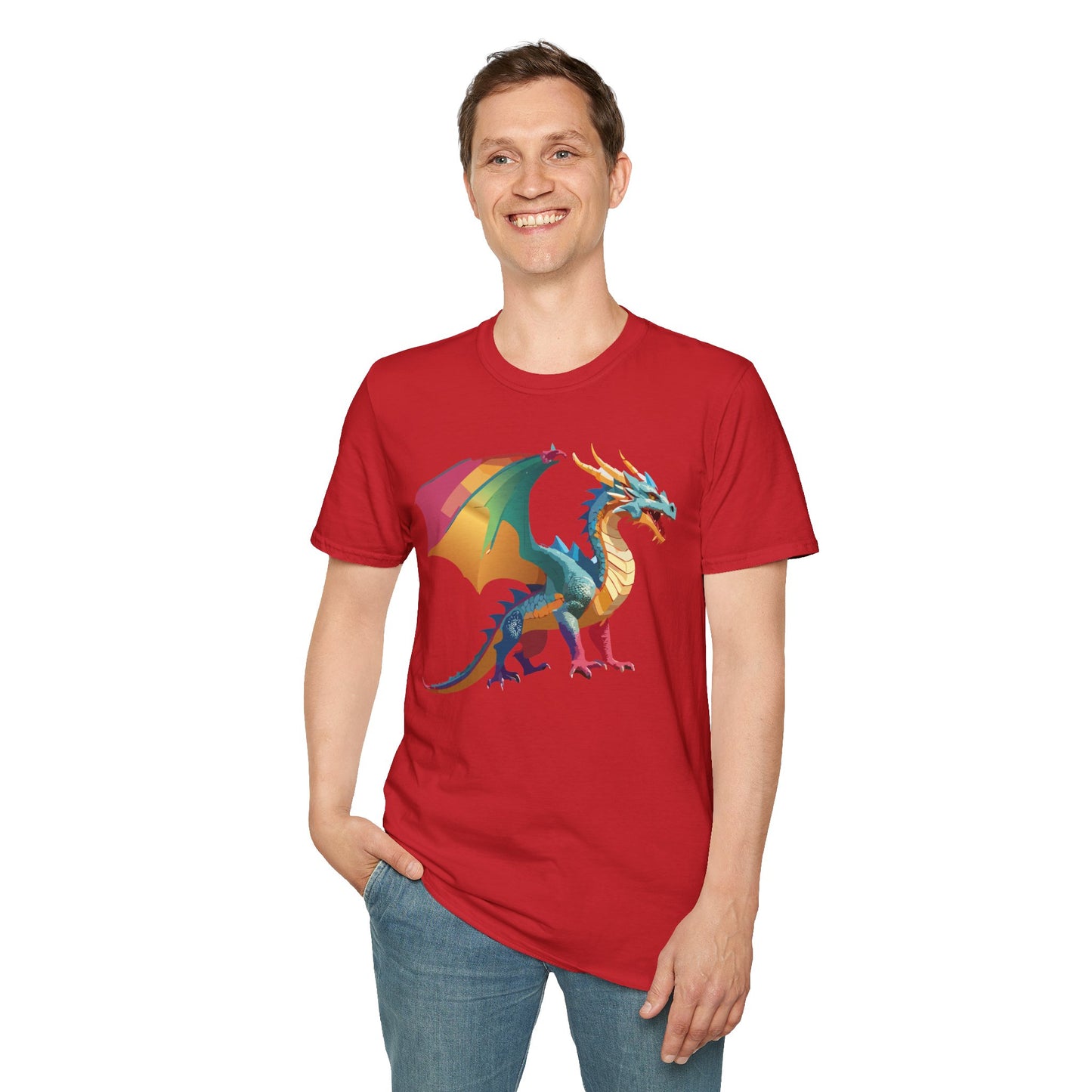 Dragon T Shirt Unisex Dragon Shirt Animal Design Tee Softstyle 100 Percent Ring Spun Cotton