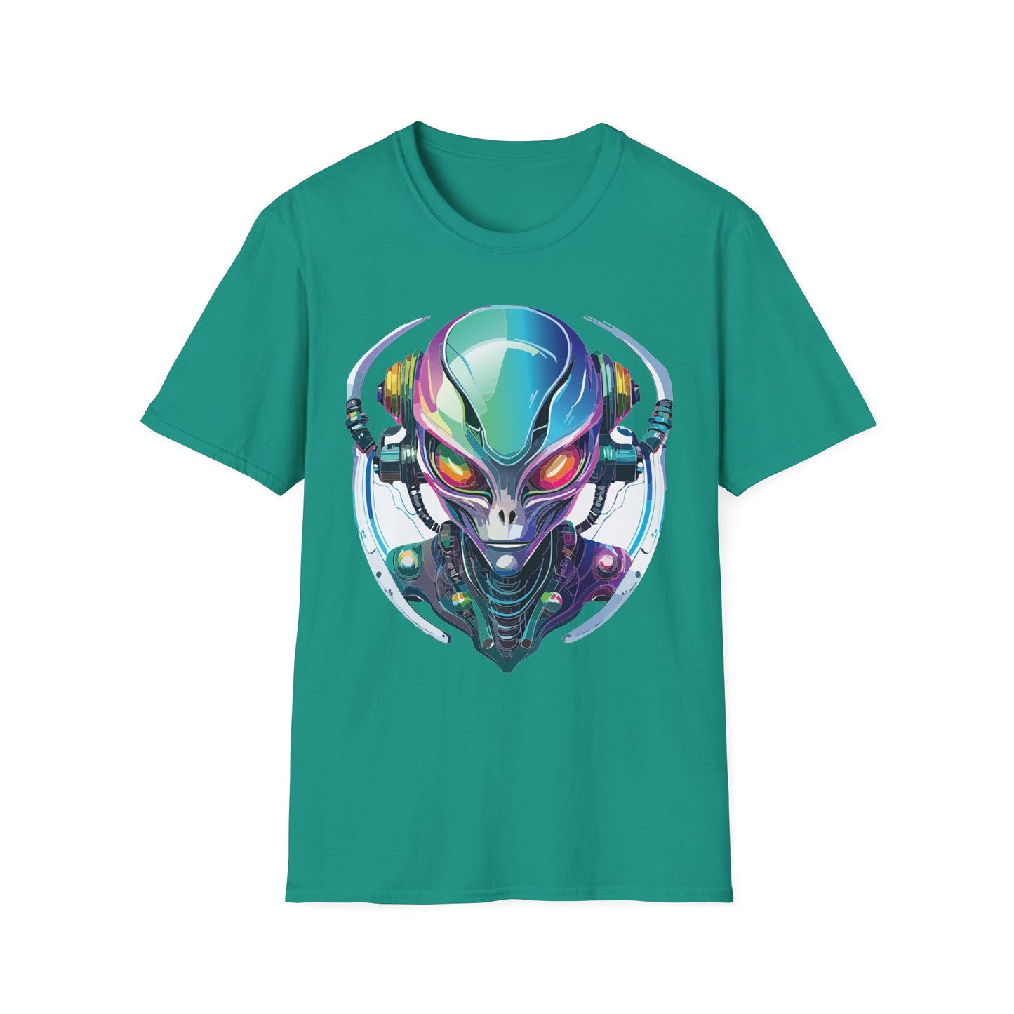 Alien Cosmos T Shirt Unisex Softstyle 64000 Tee With Alien Space Design 100 Percent Ringspun Cotton
