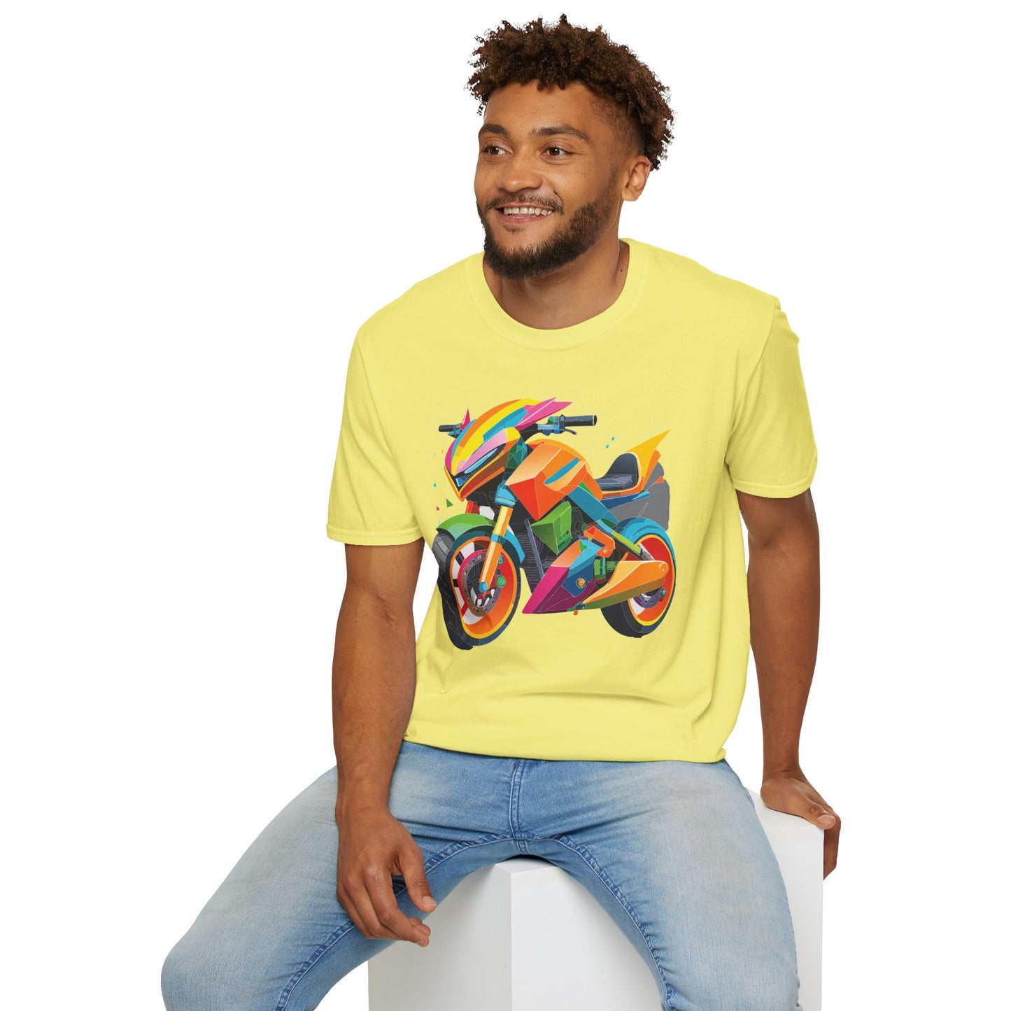 Unisex Bike T Shirt Moto Shirt MTB T Shirt With Art Design Softstyle Cotton Tee For Enthusiasts