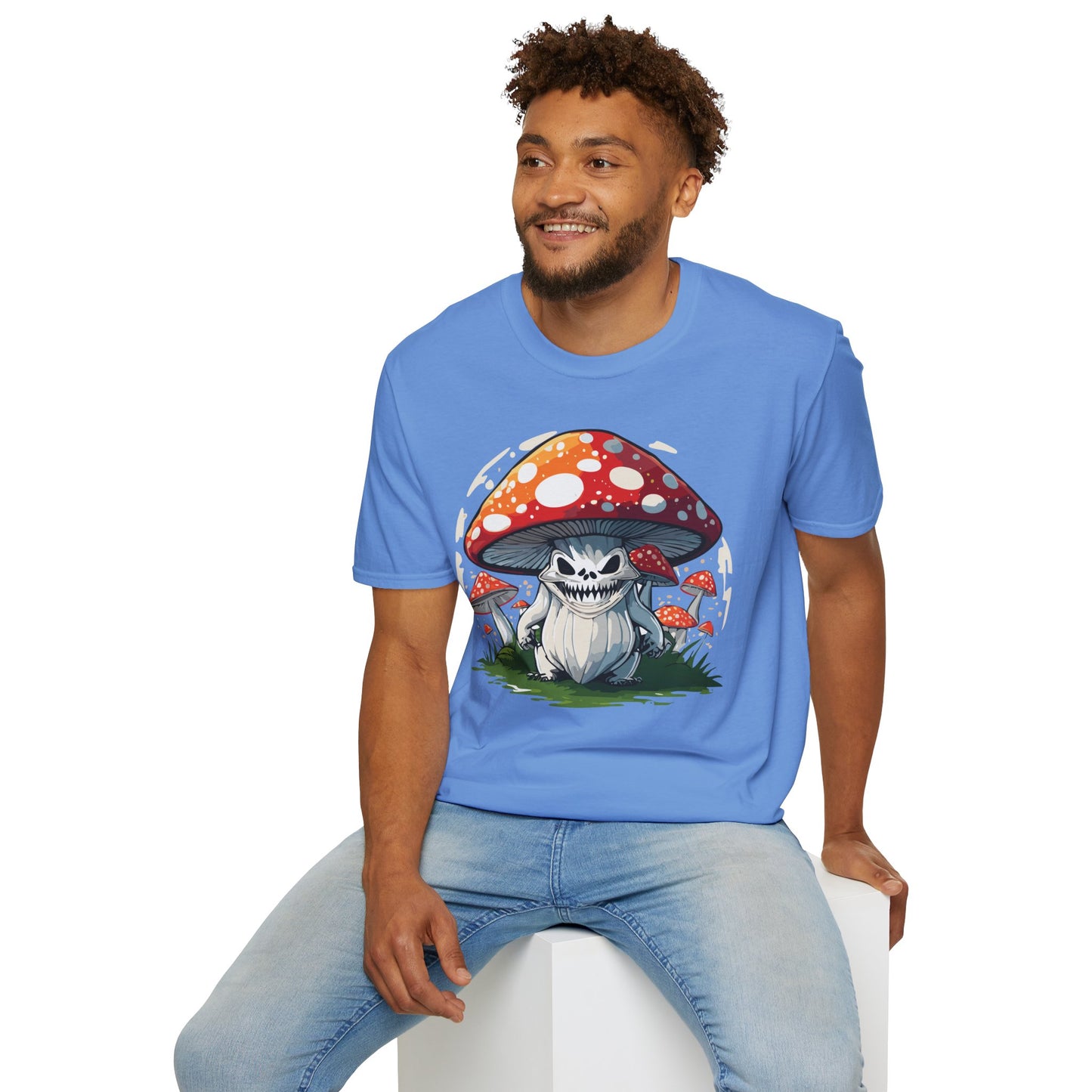 Mashroom Tee Shirt Unisex Softstyle 64000 100 Percent Ring Spun Cotton Funny Mashroom Fungus Design