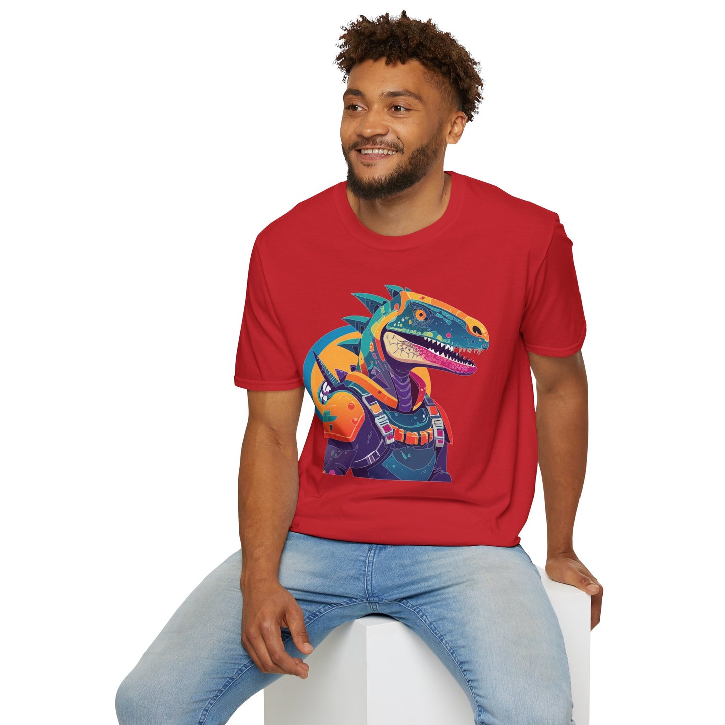 Unisex Alien Cosmos Shirt With Art Design Gildan Softstyle 64000 Short Sleeve Tee
